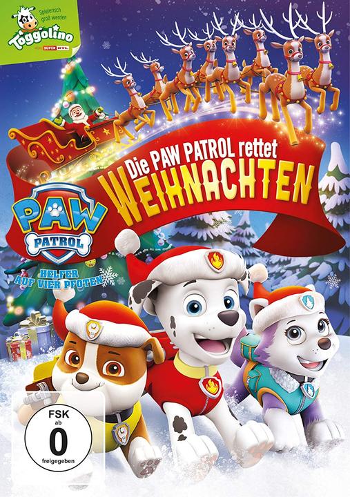 Actual product image Paw Patrol - The Paw Patrol saves Christmas (DVD, 2013, German, English, French, Italian, Spanish, Dutch)