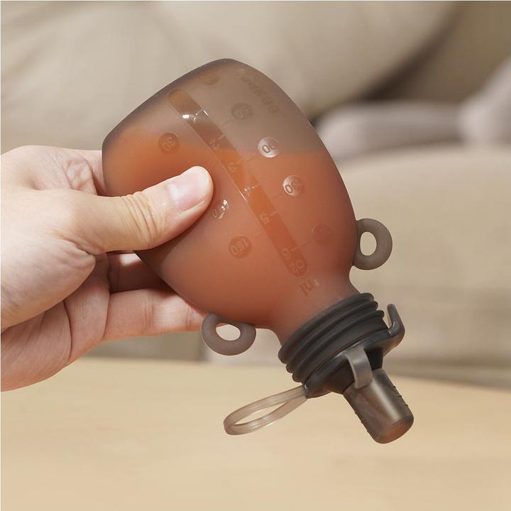 Actual product image Haakaa Happii Bear Silicone Goody Pouch - 170ml - 2pcs - Grey