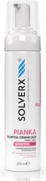 Actual product image Solverx Sensitive Skin Face Make-Up Removal Foam For Sensitive Skin 200Ml (Make-up remover, 200 ml)