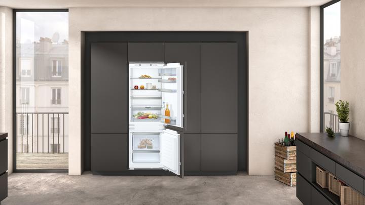 Produktbild Neff N 70, Einbau Kühl-Gefrierkombination mit Gefrierfach unten, 157.8 x 55.8 cm, Flachscharnier, KI6773F (231 l)