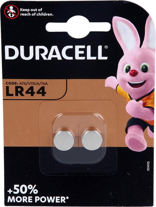 Duracell Batterie Knopfzelle LR44-A76, 2 St (2 Stk., LR44)