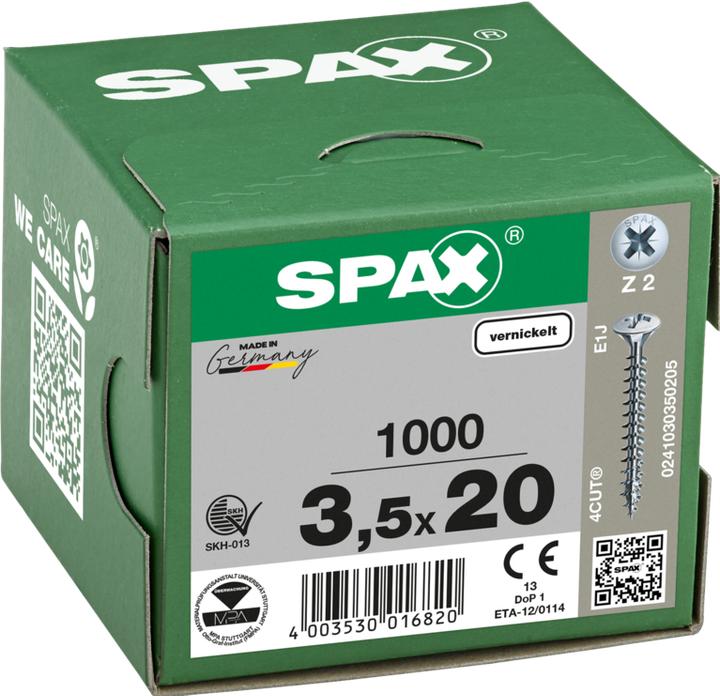 Actual product image Spax Chipboard screws LK, PZ2 3.5x20 mm (1000 Screws per piece)
