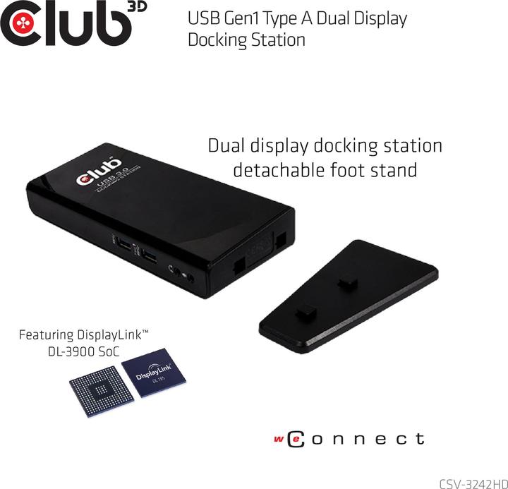 Actual product image Club 3D Csv-3242hd (USB-B, 11 Ports)