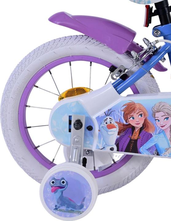 Actual product image Disney Frozen 2 14-inch children's bike blue/purple - safety, fun and style all in one! (14")