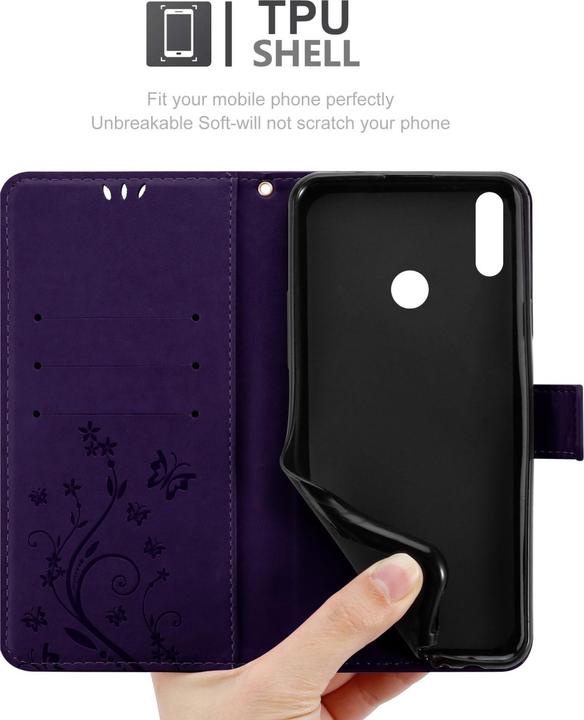 Productafbeelding Cadorabo Boekhoesje met bloem voor Huawei Y7 2019 / Y7 PRIME 2019 (Huawei Y7 (2019), Huawei Y7 Prime (2019))