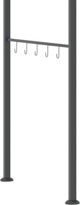 Produktbild Swisshandel24 Grillpavillon, Grillüberdachung, UV-beständig, wasserdicht, mit Haken, Stahlrahmen, Polyester, Grau (215 cm, 150 cm)