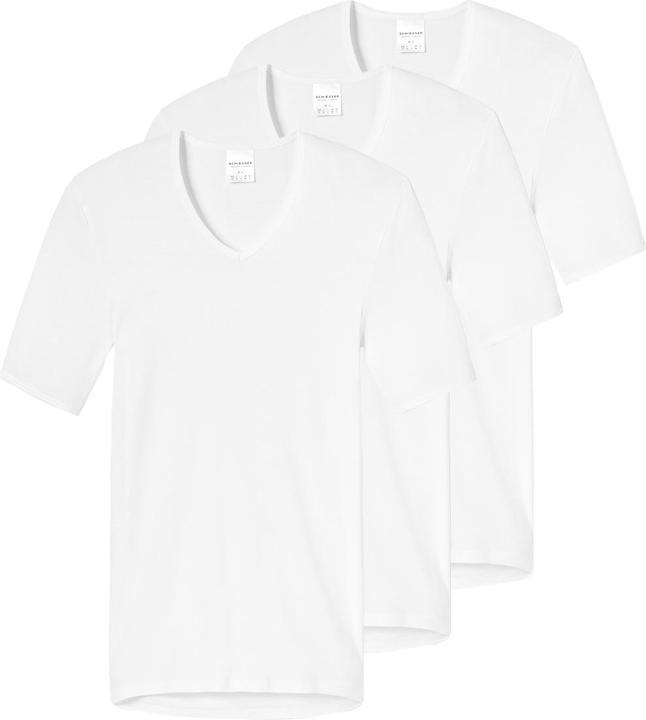 Image du produit Schiesser Lot de 3 maillots de corps Original Classics à fines côtes / manches courtes (XL)