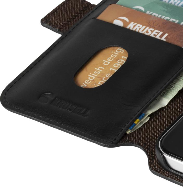 Produktbild Krusell Sunne PhoneWallet Apple iPhone 12 mini vintage black (Apple iPhone 12 mini)