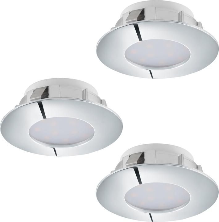 Produktbild EGLO 95815 Pineda LED Einbauleuchte 3x6W Ø7,8cm Chrom (500 lm)