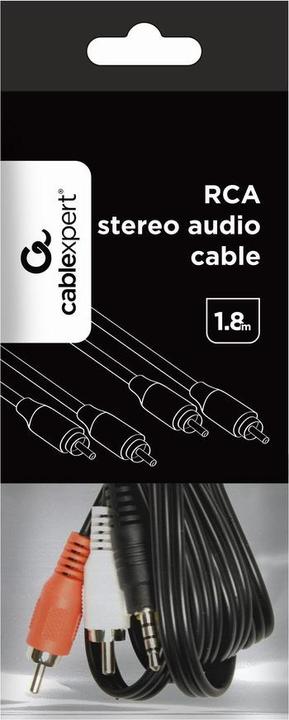 Immagine prodotto Cablexpert CCA-2R2R-6 Cavo audio 1,8 m 2 x RCA Nero (1.80 m, Cinch)