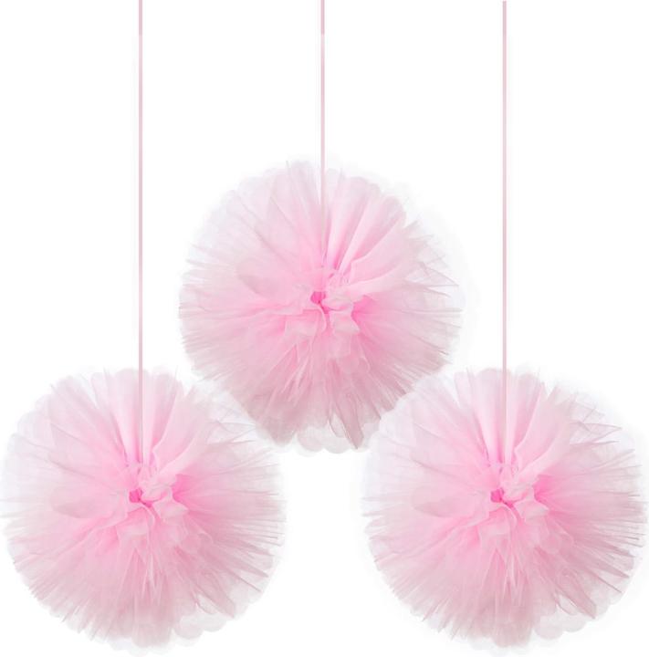 Produktbild Amscan Tüll-Pompon - Rosa 30cm (3St.)