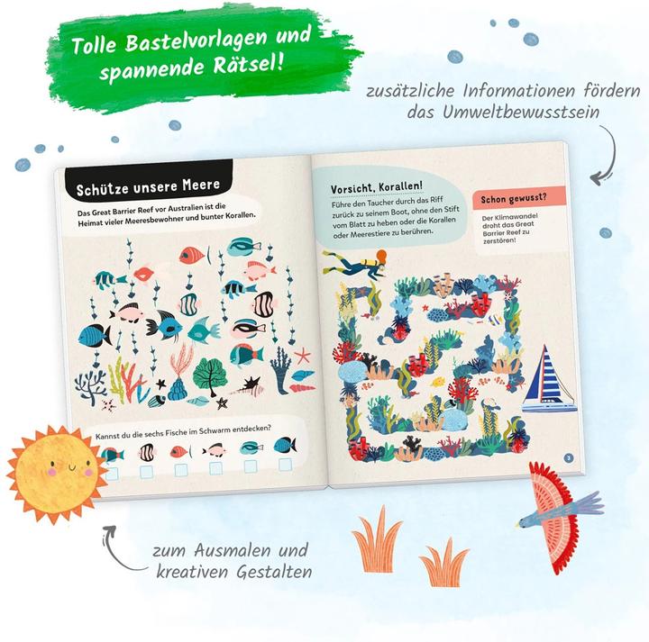 Immagine prodotto Libro di attività Proteggere il nostro ambiente Puzzle da colorare Artigianato Animali