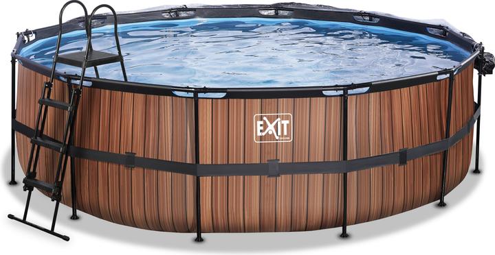 Produktbild Exit Rahmen-Pool rund 450x122 cm mit Sonnendach und Sandfilterpumpe