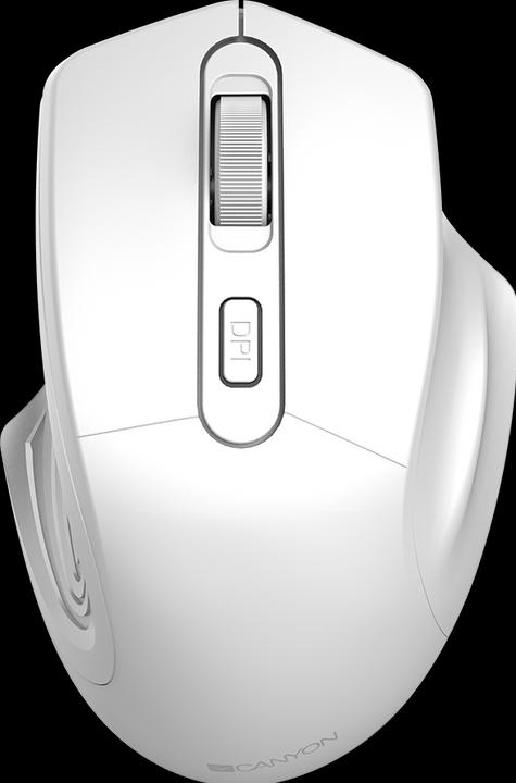 Image du produit Canyon Souris optique sans fil 2.4GHz 4 boutons, DPI 800/1200/1600, Pearl White, 115 * 77 * 38mm, 0.0 (Sans fil)