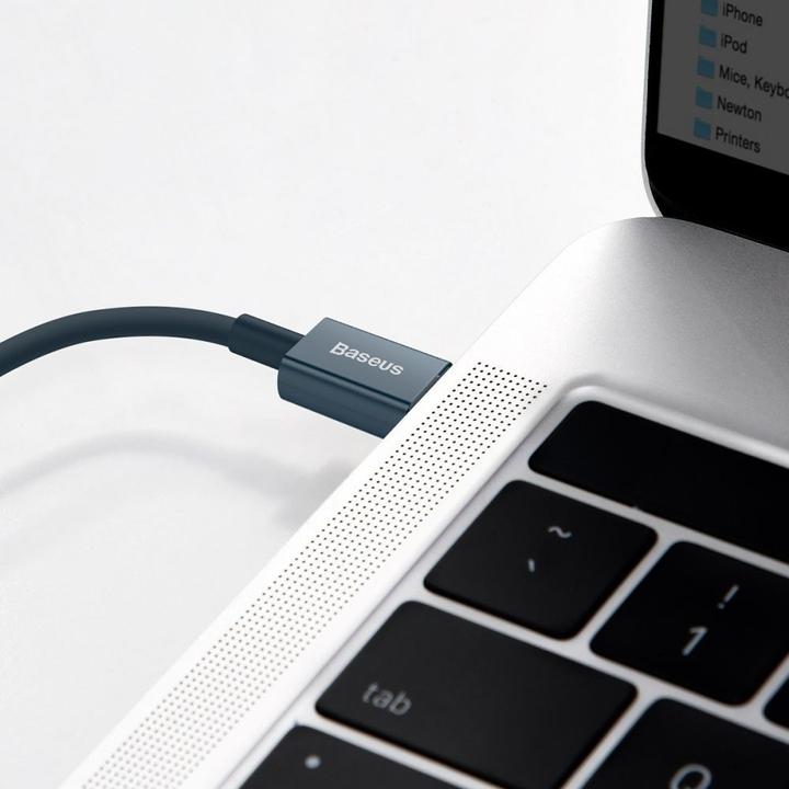 Actual product image Baseus Superior Series Cable USB-C to iP, 20W, PD, 2m (blue) (2 m, USB 3.2 Gen 2, 20 W)