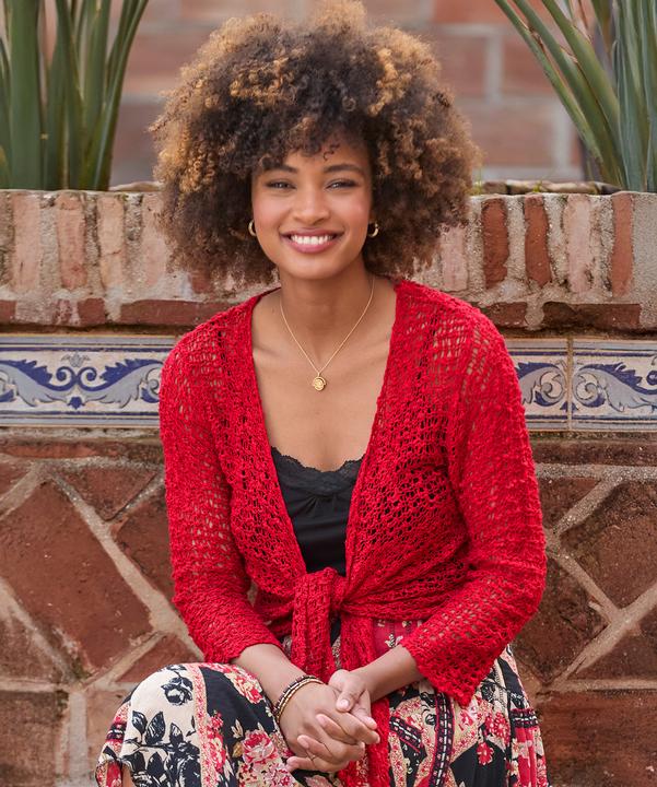 Actual product image Joe Browns Lightweight Popcorn Knit 3/4 Cardigan (One size)