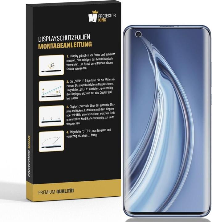 Produktbild Protectorking 2x Panzerfolie Anti-Shock Full Cover HD Klar (2 Stück, Xiaomi Mi 10 Pro)