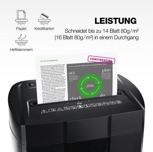 Produktbild Peach Aktenvernichter High Performance inkl. Service Kit (Partikelschnitt)