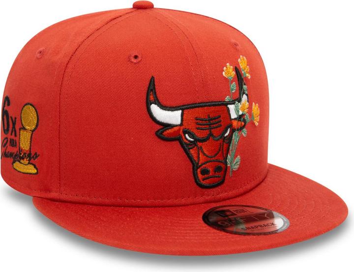 New Era 9Fifty Snapback Cap - FLOWER Chicago Bulls - S/M (S/M)