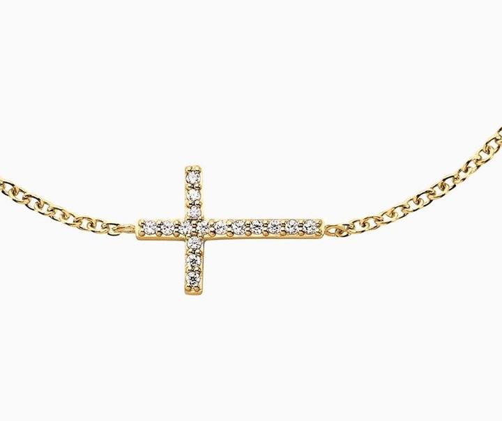 Image du produit Engelsrufer Collier Lilcross (20 cm, Argent 925 plaqué or)