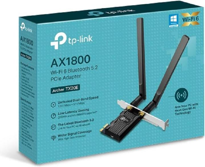 Produktbild TP-Link Archer TX20E Wi-Fi 6 PCIe-Adapter AX1800 Bluetooth 5.2 (Mini PCI Express)