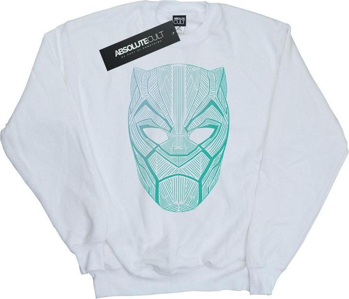 Schwarzer Panther Tribal Maske Baumwolle Sweatshirt