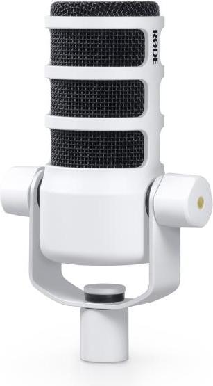 Produktbild RØDE Podmic Podcast-Mikrofon Weiss mit Gelenkarm WH