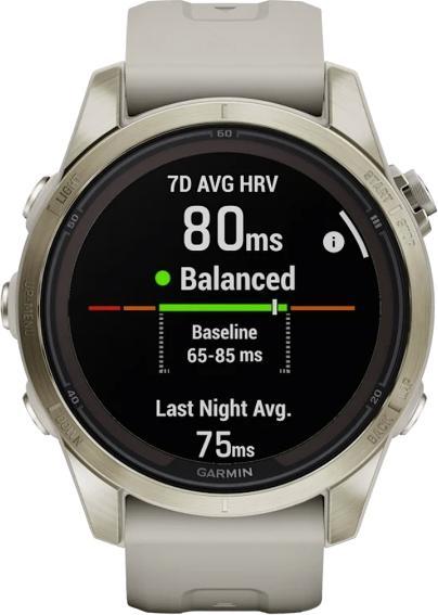 Image du produit Garmin Fenix 7S PRO GPS Montre multisports, Sapphire Solar Edition, blanc/or doux (42 mm)