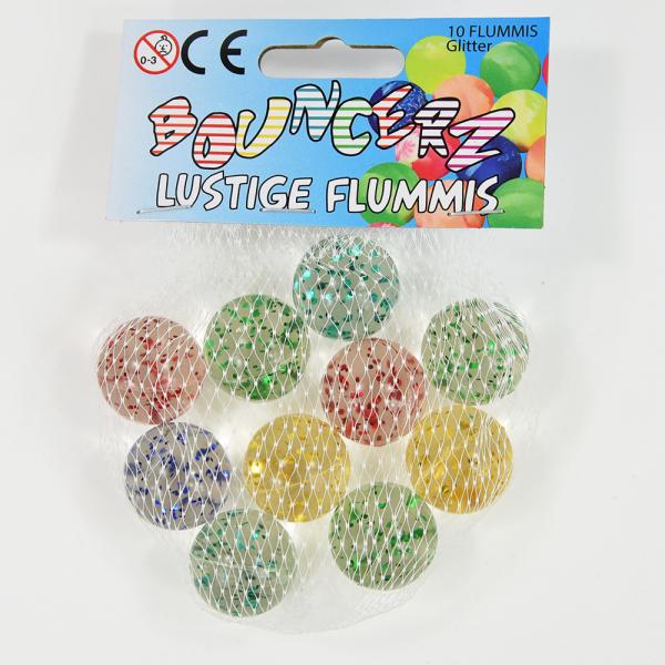 Produktbild Magni Flummis Bouncerz D25mm mit Glitter 10er Netz