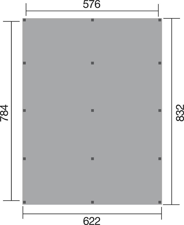 Produktbild Weka Holzbau Leimholz-Flachdach Doppelcarport 615 Gr.2