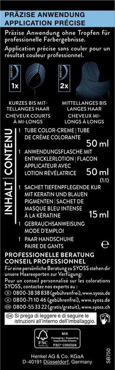 Valeurs nutritives et ingrédients Syoss Coloration (7 5 Blond cendré moyen)