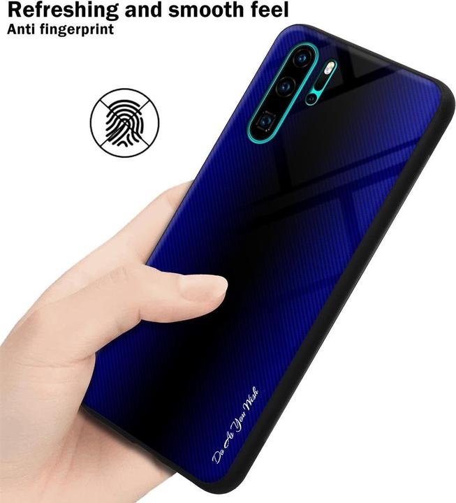 Produktbild Cadorabo TPU Gestreiftes Glas Cover (Huawei P30 Pro)