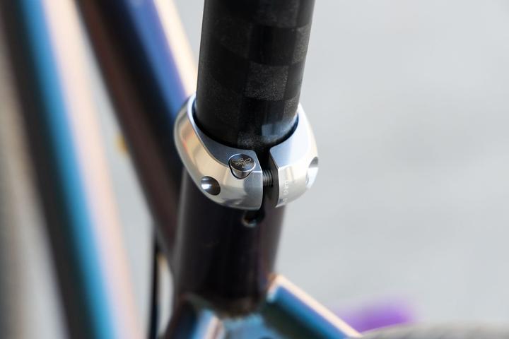 Actual product image Chris King Seatpost Collar, 34.9mm, silver