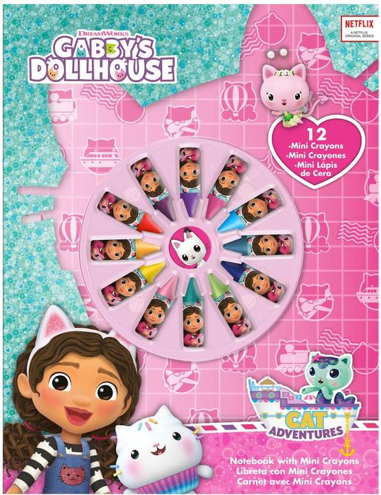 Image du produit Kids Euroswan Notizbuch GABBY'S DOLLHOUSE mit mini Wachsmalstiften