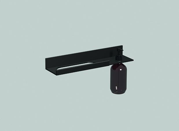 Immagine prodotto Alape Scaffale AS.400.HT.L, L: 400 mm, A: 196 mm, P: 111 mm, dispenser di lozioni a destra/asciugama