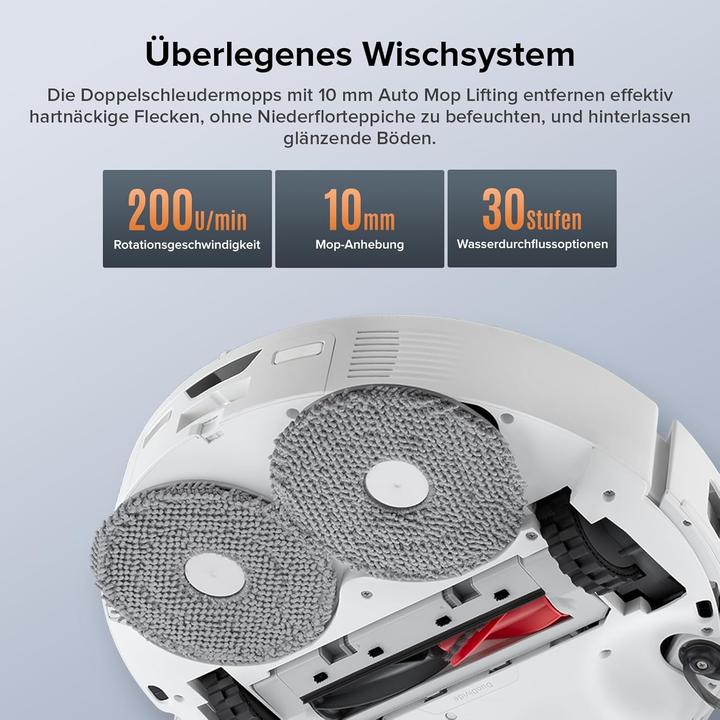 Produktbild Roborock Qrevo Edge S5A Saugroboter mit Wischfunktion,Dual Anti-Tangle-System,17000Pa,FlexiArm,Weiss (Saugroboter)
