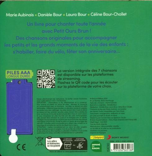 Produktbild Bayard Jeunesse Petit Ours Brun : mon année en chansons (Französisch, Bour Laura, Aubinais Marie, Bour-Chollet Céline, 2024)
