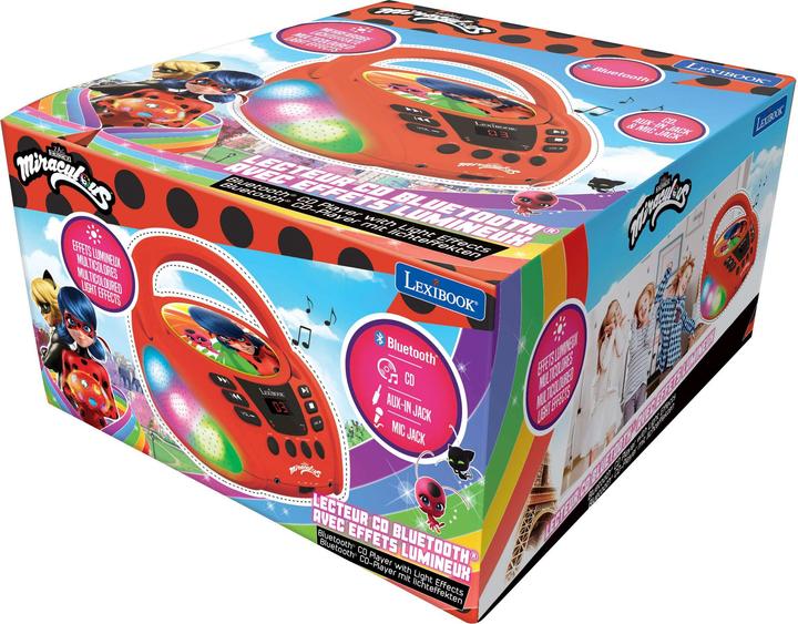 Actual product image Lexibook Miraculous Bluetooth CD Player with Light Effects