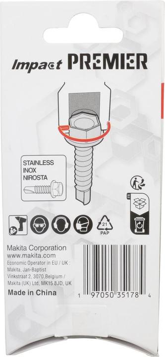 Produktbild Makita 1/4-Zoll-Schlagstecknuss aus Edelstahl für 8-mm-Impact-Premier-Schrauben (8 mm)