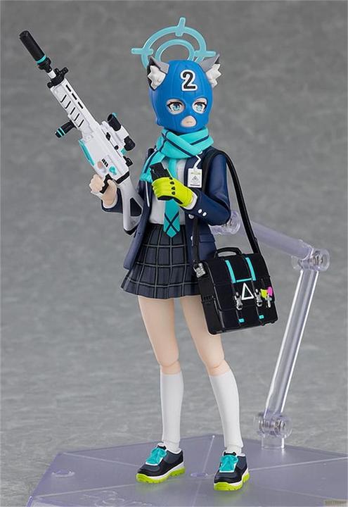 Actual product image Max Factory Blue Archive Figma Action Figure Shiroko Sunaookami (re-run) 15 cm