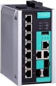 Actual product image Moxa EDS-510E-3GTXSFP-T - Managed Gigabit Ethernet switch with 7 10/100BaseT(X) ports (7 ports)
