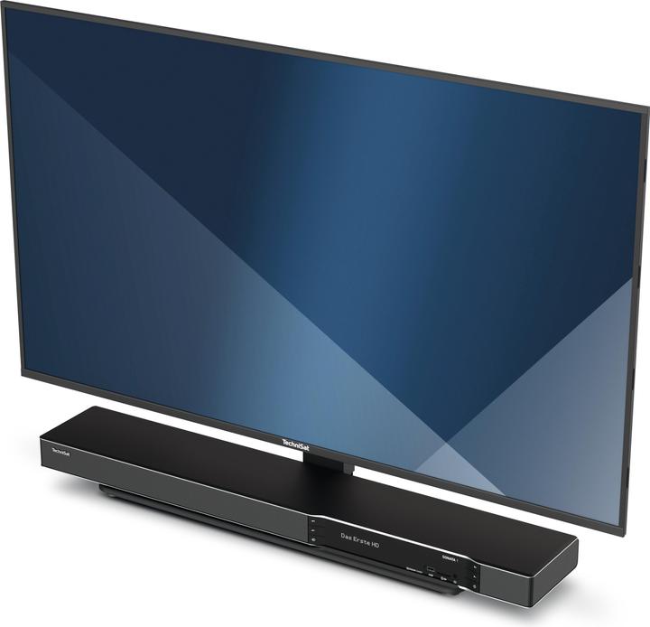 Produktbild TechniSat 2021/2789 Tischfuss für Monitorline u. Sonata 1 aluminium (Tisch, 55", 35 kg)