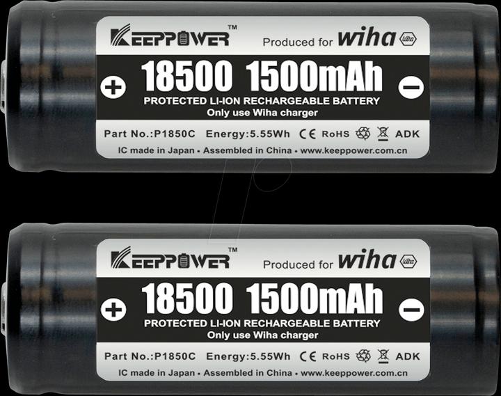 Produktbild Wiha Ersatzakkus 18500 Li-Ion 2 Stk. in Box (41914)