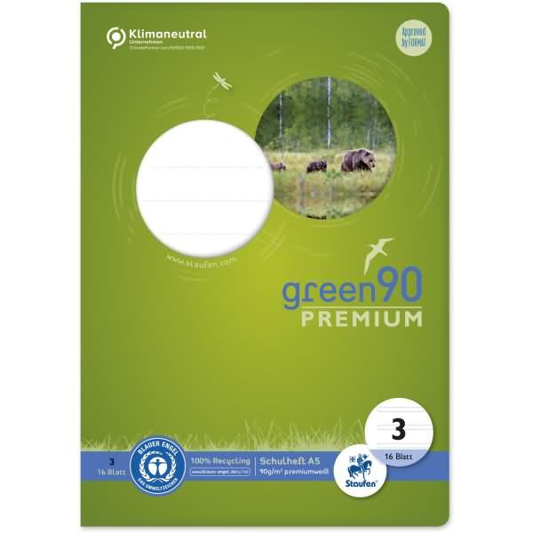 Actual product image Staufen Booklet LIN3 A5 16 sheets 14 double lines (A5, Special ruling, Hardcover)