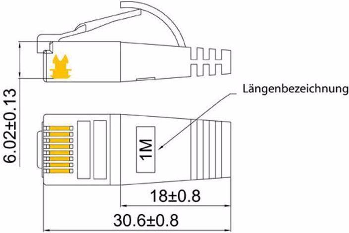 Produktbild Wirewin Netzwerkkabel (STP, CAT6, 0.75 m)
