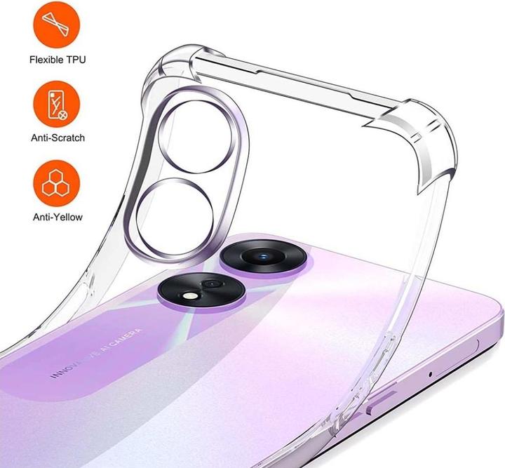 Actual product image Screenguard Crystal Soft Airbag Bumper (Oppo A78 5G)
