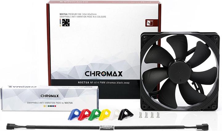 Immagine prodotto Noctua NF-A14 PWM chromax.black.swap (140 mm, 1 x)