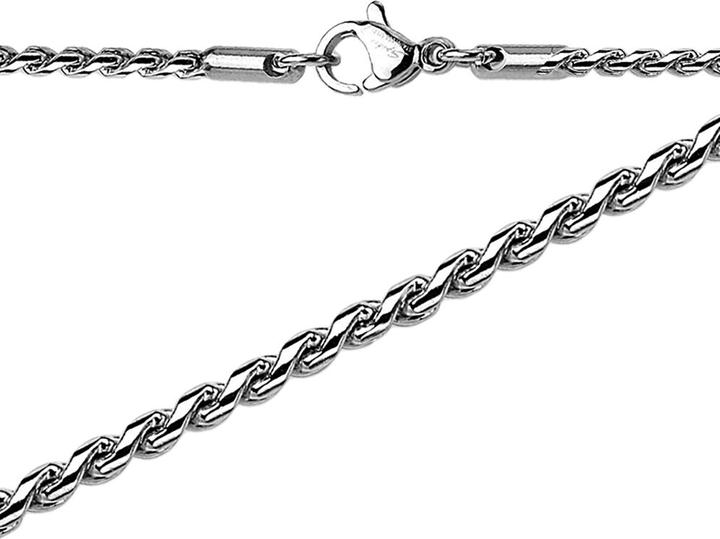 Star Piercing Kette verdreht rund silber (ohne Messing, Chirurgenstahl 316L)