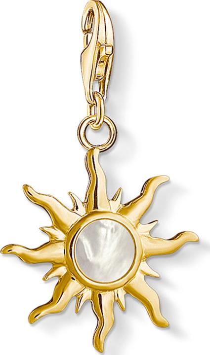 Thomas Sabo Charm-Anhänger Sonne (925er Silber, Perlmutt)