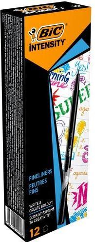 Actual product image Bic Fineliner Intensity Fine, line colour: black (Black, 12 x)